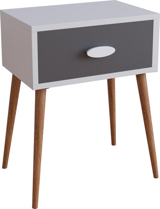 Produktbild VCM Nachtschrank Beistelltisch Schublade Konsole Boxspring Nachttisch Singol L (45 x 30 x 60 cm)