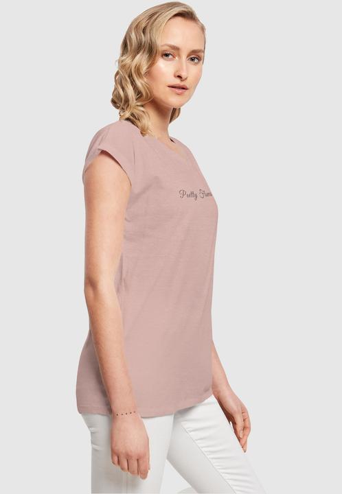 Produktbild Merchcode Ladies Pretty Flowers - Extended Shoulder Tee - 116879 (L)