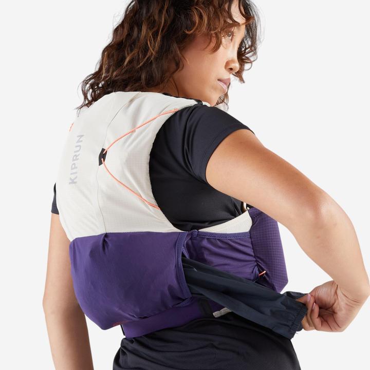 Image du produit Kiprun Sac trail running 8L femme beige/violet (8 l)