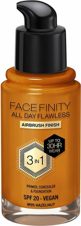 Max Factor FACEFINITY ALL DAY FLAWLESS 3 IN 1 foundation #W95-hazelnut 30 ml (W95-Hazelnut)