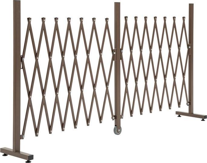 Actual product image Swisshandel24 Barrier fence extendable 52-405cm aluminium brown H103.5cm