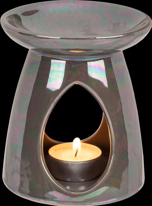Actual product image Out of the blue Aroma lamp mother-of-pearl finish grey