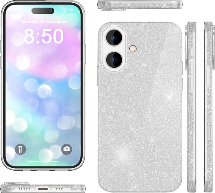Produktbild Nalia Glitzer Hybrid Hülle (Apple iPhone 16)