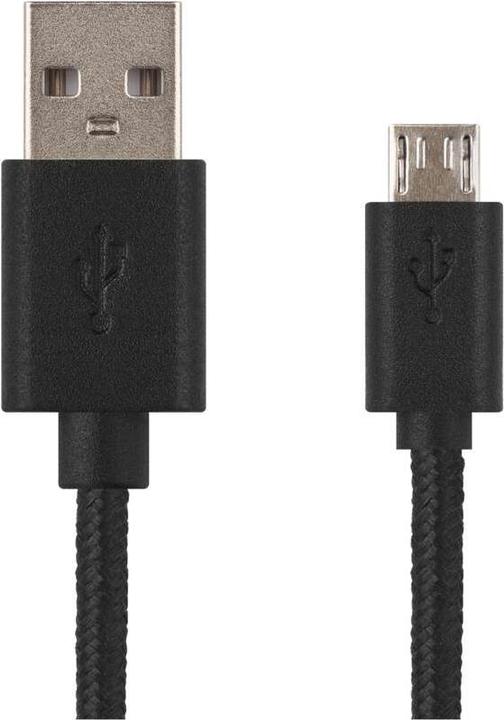 Actual product image Emos USB cable 2.0 A plug - micro B plug 2m, black (2 m, USB 2.0)