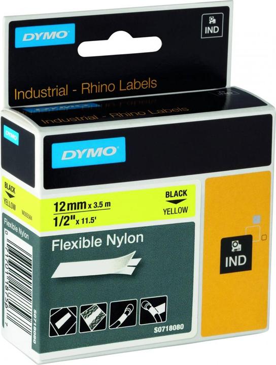 Produktbild Dymo 12mm Nylon Schriftband (1.20 cm, Gelb)