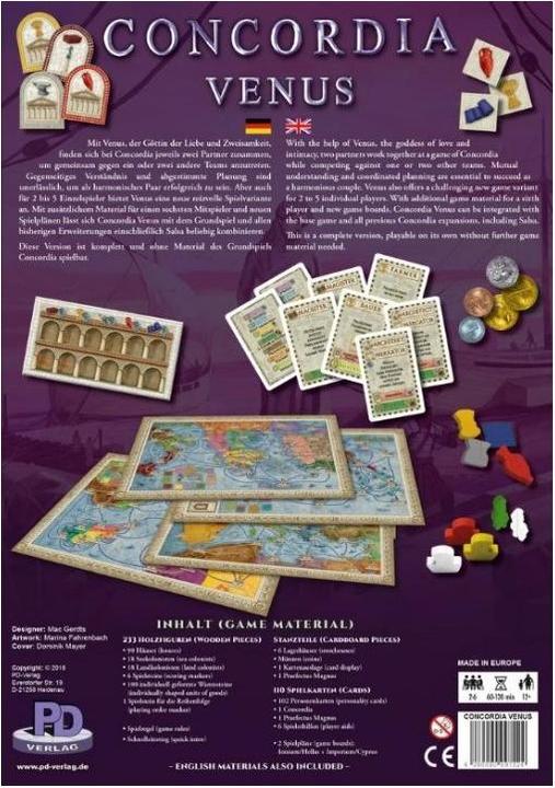 Image du produit PDV09722 - Venus - Concordia, pour 2-6 joueurs, à partir de 12 ans (extension) (Allemand, Anglais)
