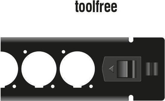 Actual product image Delock 48.26cm 19-inch rack with cable holder tool-free 1 U black