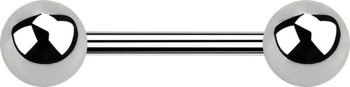 Immagine prodotto Star Piercing Barbell a filo interno argento con due palline (Titanio G23, senza ottone)