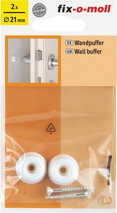 Image du produit Fix-o-moll Butoir de porte (2 pièce(s), Ø 21 x 11 mm)