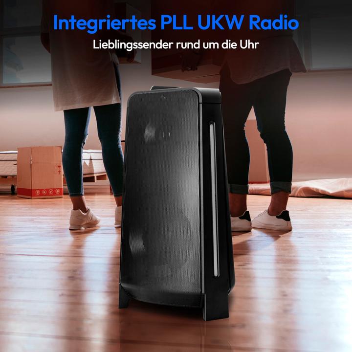 Image du produit Medion MD 43552 Enceinte de fête noire (4 h, Fonctionnement sur secteur, Fonctionnement sur batterie)