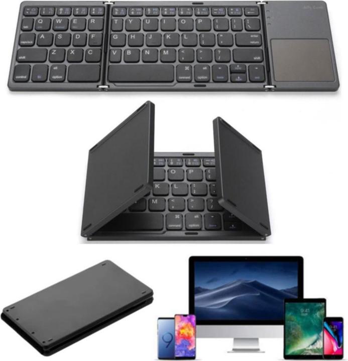 Image du produit Apfelkiste Faltbare Mini Bluetooth Tastatur Keyboard (QWERTY) mit Touchpad (US, Filaire)