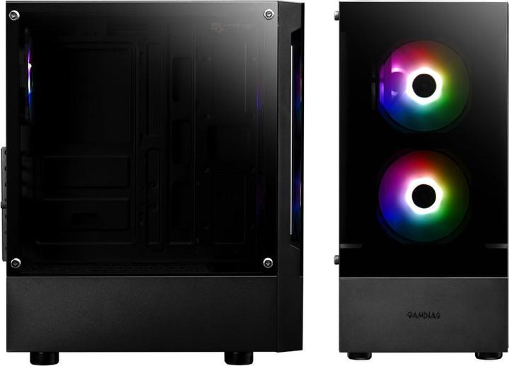 Actual product image Gamdias Boitier Moyen Tour ATX Argus E3 v2 RGB avec panneau vitré (Noir) (ATX)