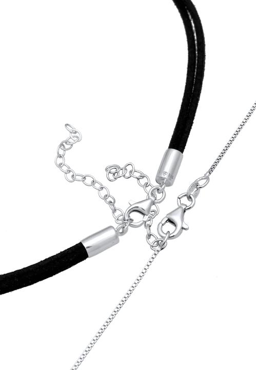 Actual product image Elli Choker (Faux leather, 925 sterling silver, No stone, 32 cm)