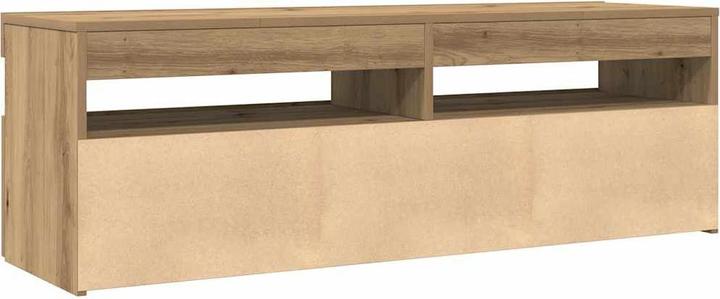 Image du produit VidaXL TV Schrank Lowboard Fernsehschrank Fernsehtisch mit LED Artisan-Eiche (120 x 35 x 40 cm)
