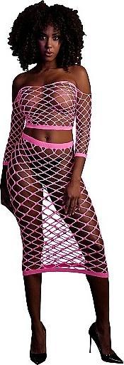 Actual product image Ouch! Long Sleeve Crop Top and Long Skirt (One size)