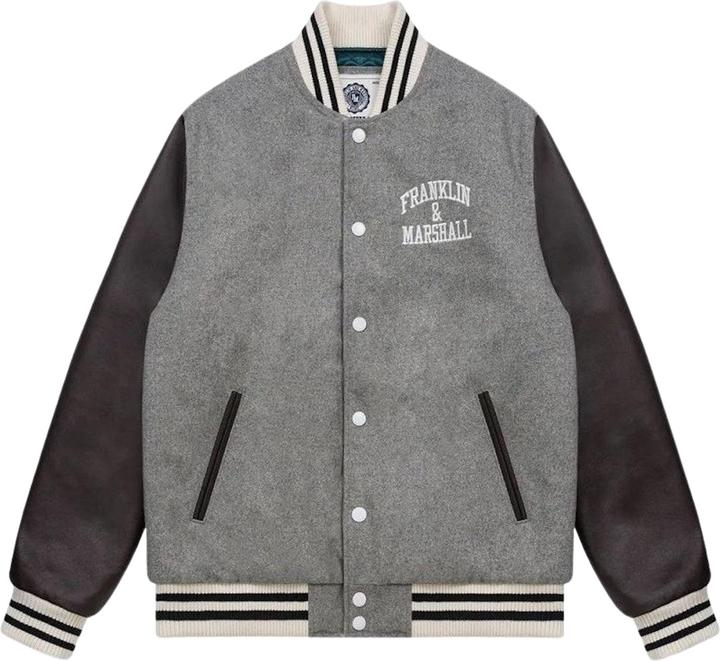Franklin & Marshall Jacke Bomberjacke WOOLEN MELTON mit seitlichen Eingrifftaschen