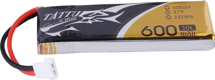 Immagine prodotto Tattu Batteria RC LiPo 600 mAh 3,7 V 30C (3.70 V, 600 mAh)