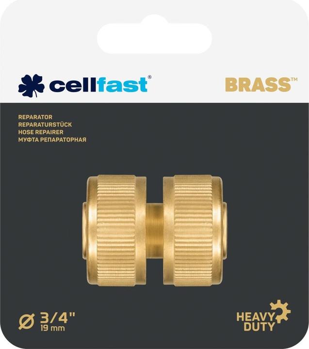 Actual product image Cellfast BRASS repair piece, brass (Hose screw connection, 101.60 mm)