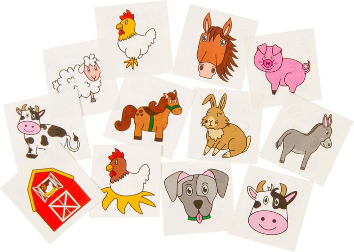 Immagine prodotto LG-Imports Tatuaggi Animali della fattoria, 12 pz.