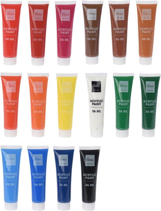 Actual product image Acrylic paint (Multicolor, 576 ml)