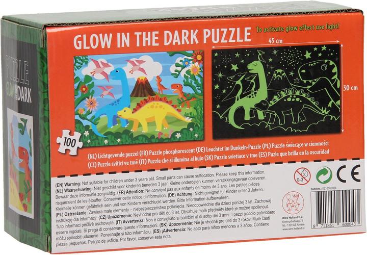 Actual product image Wins Puzzle Glow in the Dark - Dinosaurs, 100tlg. (100 pieces)