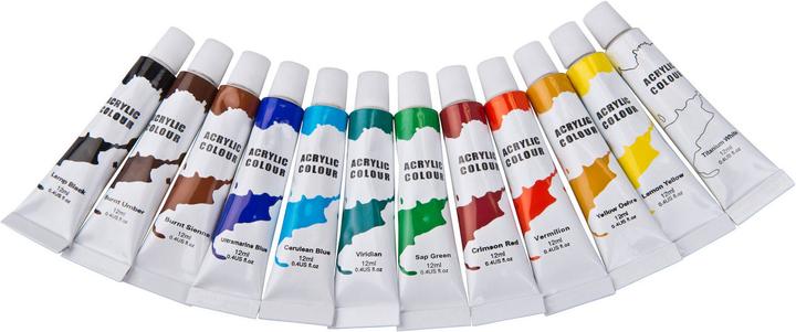 Actual product image Artist&Co Acrylic paint, 12pcs. (Multicoloured, 144 ml)