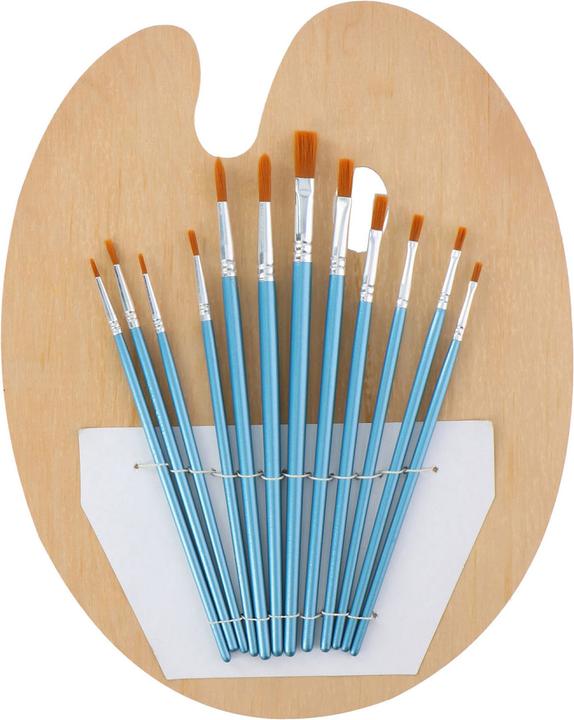 Actual product image Artico Brush with wooden painter palette, 13 pcs.