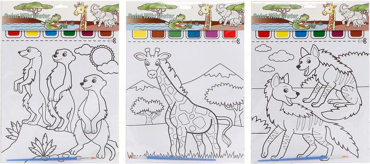 Produktbild Malvorlage Tiere mit Farbe