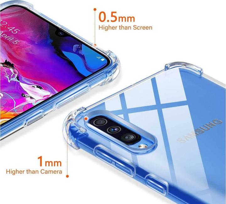 Produktbild Screenguard Samsung Galaxy A70 Hülle Crystal Soft Airbag Bumper (Samsung Galaxy A70)