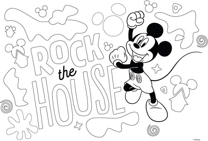 Immagine prodotto Diakakis Modelli da colorare di Topolino con sagoma e foglio di adesivi