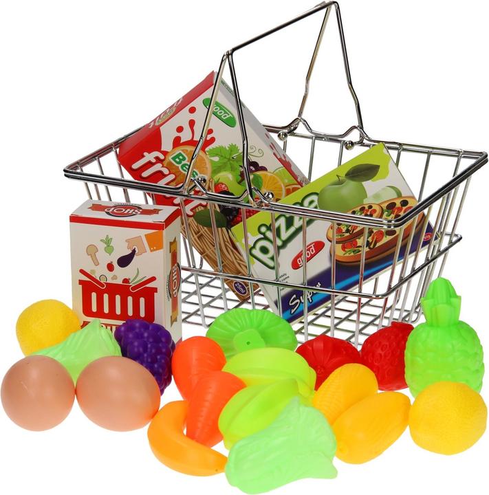 Image du produit Panier à provisions en métal rempli