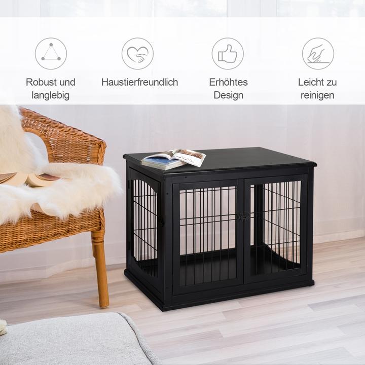 Produktbild PawHut Hundekäfig mit 2 Türen (Hund, Abschliessbar)