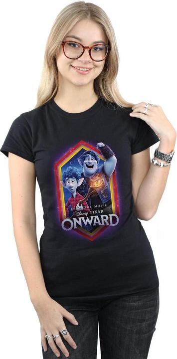 Actual product image Disney Womens/Ladies Onward Brothers Crest Cotton T-Shirt (M)