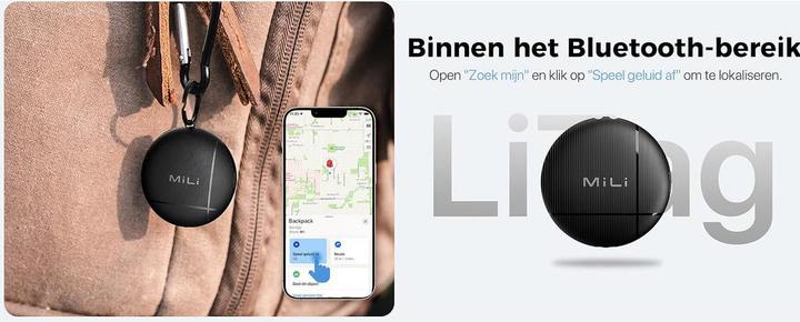 Actual product image Mili LiTag Android - Black - 1 Pack