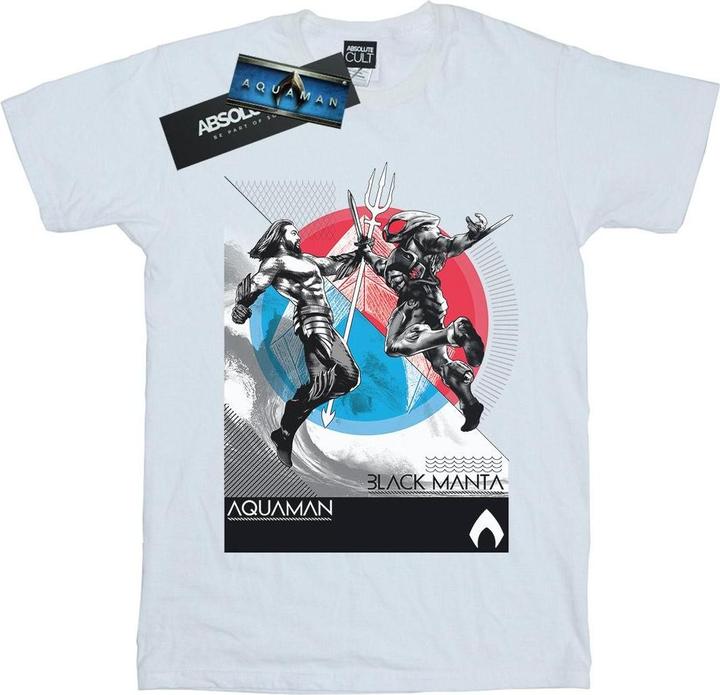 Actual product image Boys Aquaman Vs Black Manta T-Shirt (128)
