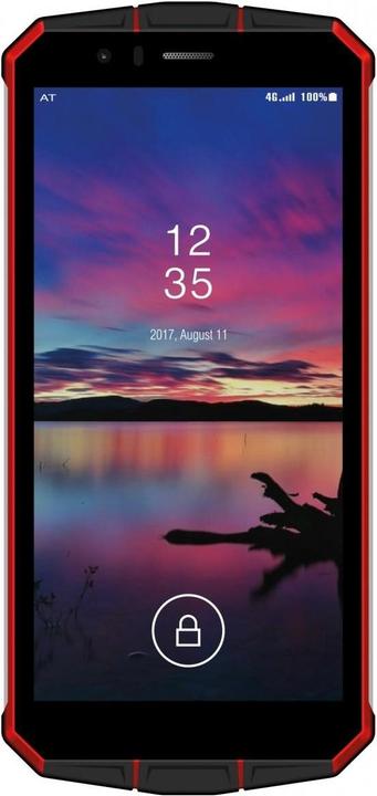 Actual product image Maxcom MS 507 4G NFC STRONG smartphone (32 GB, Juoda ir raudona, 5", Dual SIM, 13 Mpx, 4G)