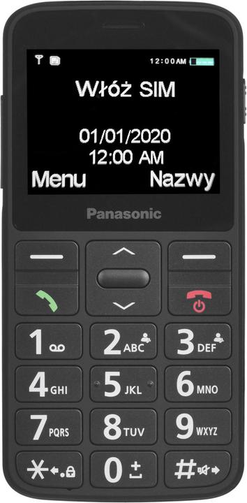 Actual product image Panasonic KX-TU160 Easy Use Mobile Phone Juodas, 2.4 ", TFT-LCD, 240 x 320, USB version USB-C, Built-in camera (2.40", 0.30 Mpx, 2G)