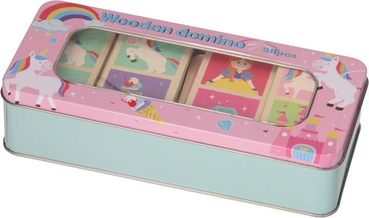 Image du produit Domino licorne dans boîte de rangement (Anglais)