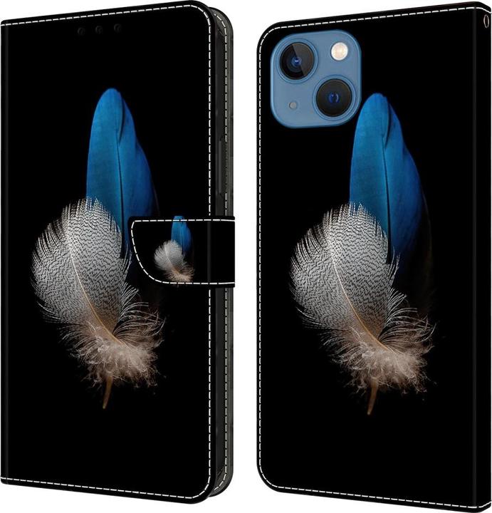Immagine prodotto Art Custodia a libro per iPhone 15 con tasca per carte di credito Feather (Apple iPhone 15)