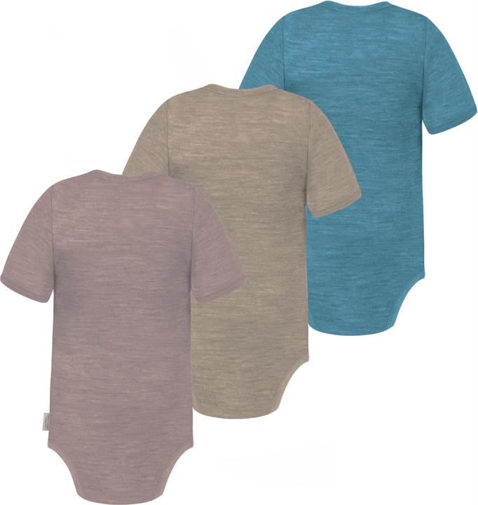 Actual product image Normani Set of 3 baby merino bodysuit short sleeves "Tauranga" - 9295 (68)