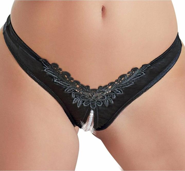 Produktbild Cottelli Collection String ouvert mit Perlen (S)