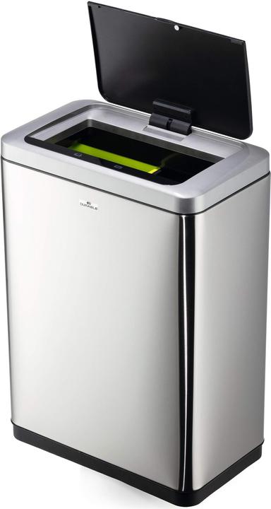 Produktbild Durable Sensor Abfalleimer NO TOUCH DUO 2x20l silber (40 l)