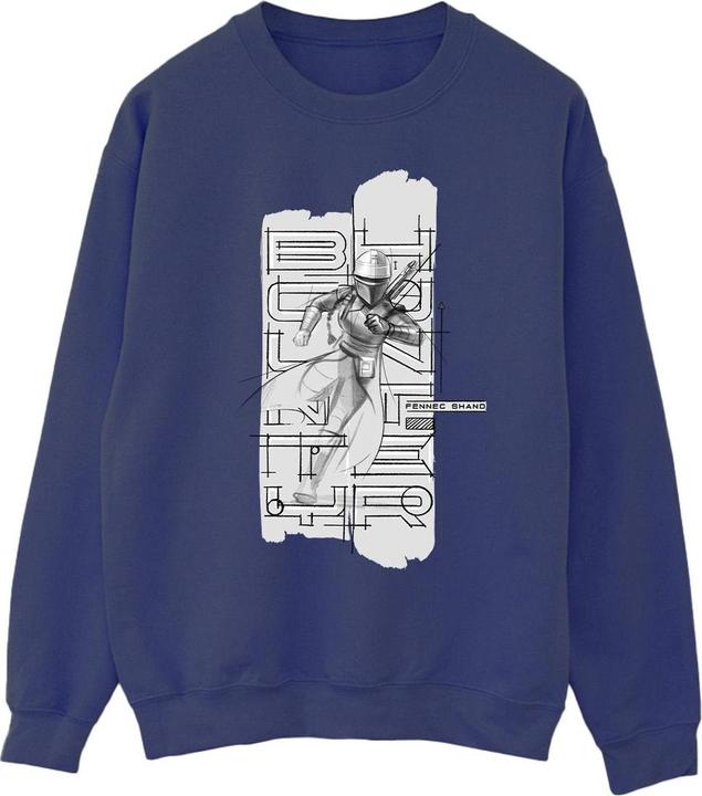 Star Wars The Book Of Boba Fett Fennec Illustration Sweatshirt (L)