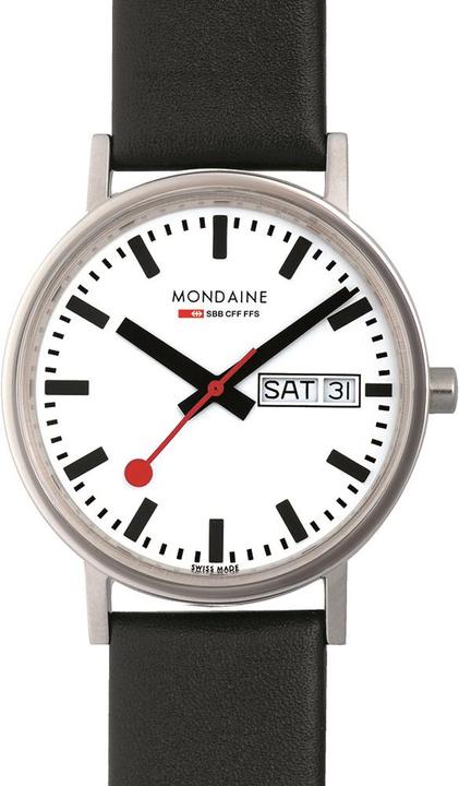 Produktbild Mondaine Classic - Vegan poliert Wochentag / Datum (Analoguhr, Swiss Made, 36 mm)