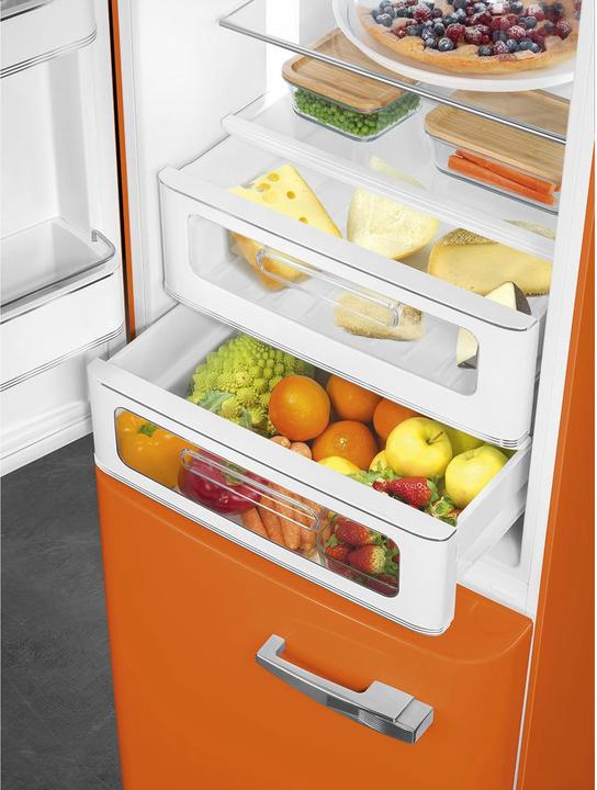 Immagine prodotto Smeg FAB32LOR5 Stile anni '50, 2 porte, 60 cm, sinistra, Senza gelo, arancione (331 l)