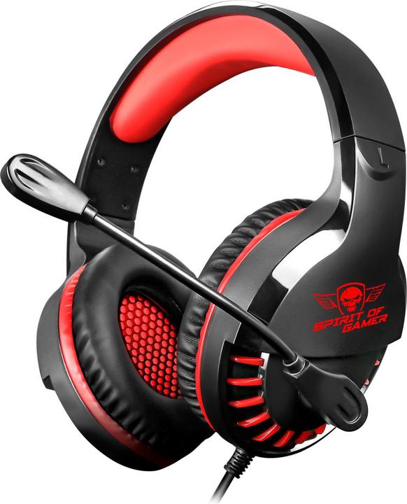Spirit Of Gamer Casque Micro Gamer Filaire Pro-H3 (Noir/Rouge) (Filaire)