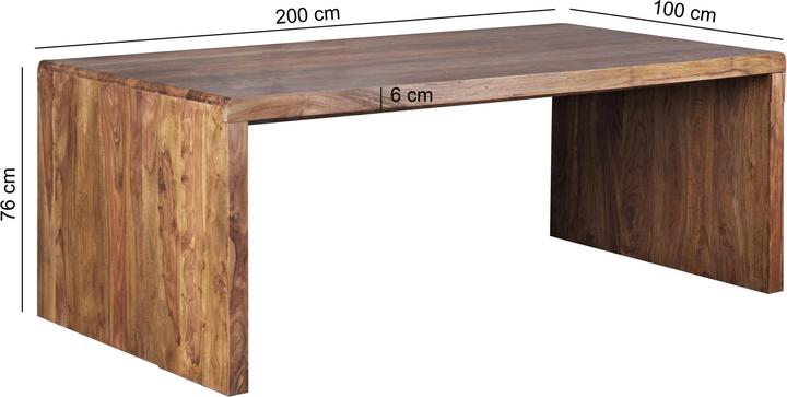 Produktbild FineBuy Schreibtisch Braun (200 x 76 x 100 cm)