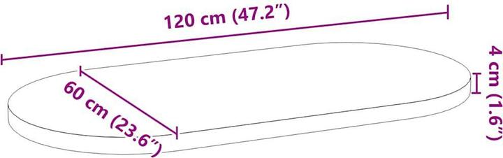 Actual product image VidaXL Lyndsey (120 x 60 x 4 cm)