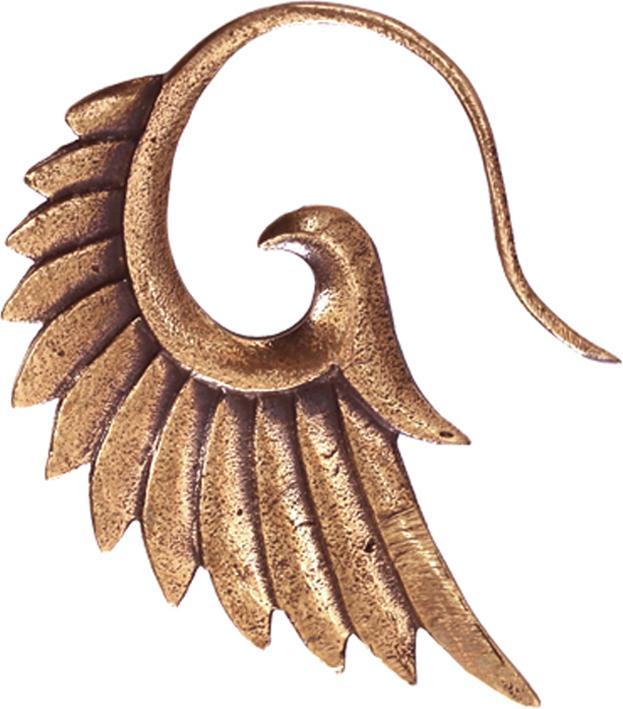 Produktbild Star Piercing Ohrgewicht Spirale rosegold Engelsflügel klein (ohne Messing, Bronze)