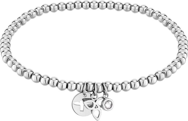 Tamaris Fashion steel beaded bracelet with pendants TJ-0010-B-17 (L) (17 cm, Edelstahl)